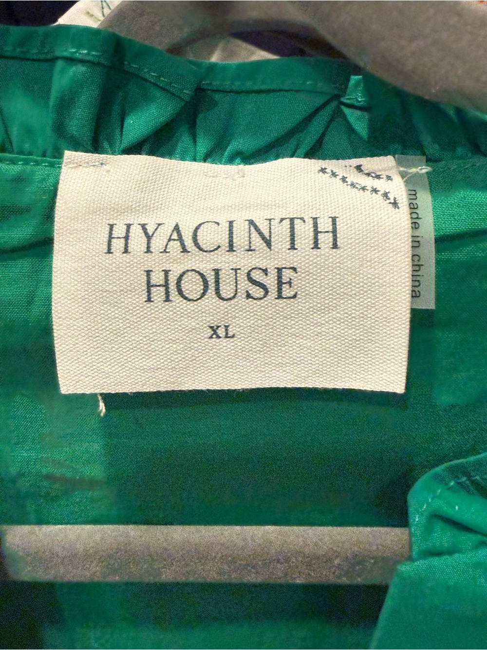 Hyacinth House Kelly Green Leigh Blouse Emerald Green Puff-Sleeve - Picture 3 of 4